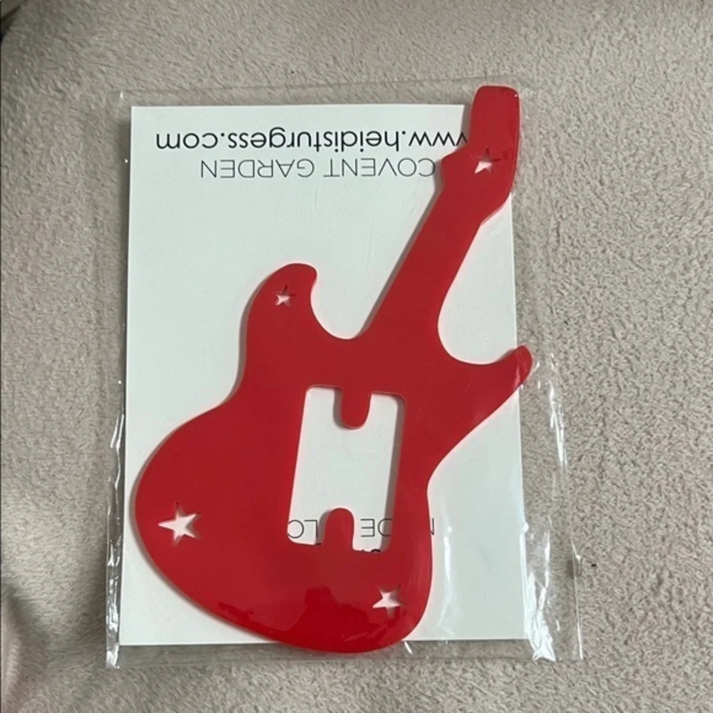 Red Guitar-Shaped Belt Accessory